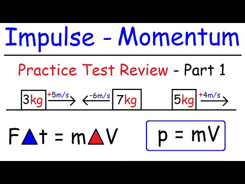 Impulse and Momentum Conservation - Inelastic & Elastic Collisions