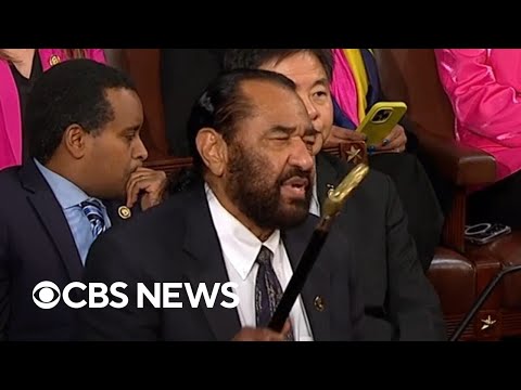 Rep. Al Green escorted out of House chamber for interrupting Trump's address