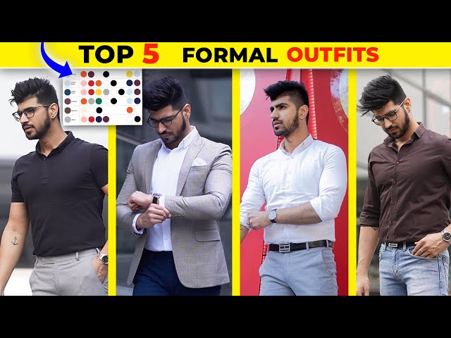 Top 5 Formal Outfits For Men | How To Choose Formal Colour Combinations |  Indian Men | Sahil Gera - Youtube