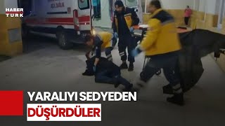 Sivasta Sağlık Ekipleri Yaralıyı Sedyeden Düşürdü