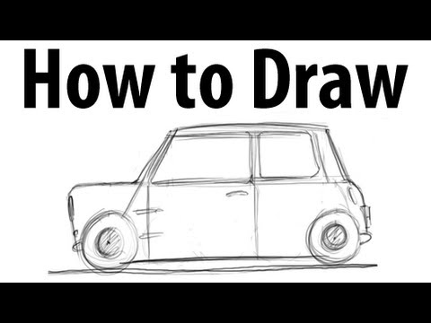 How to draw a Mini Cooper (classic) - Sketch it quick! - YouTube