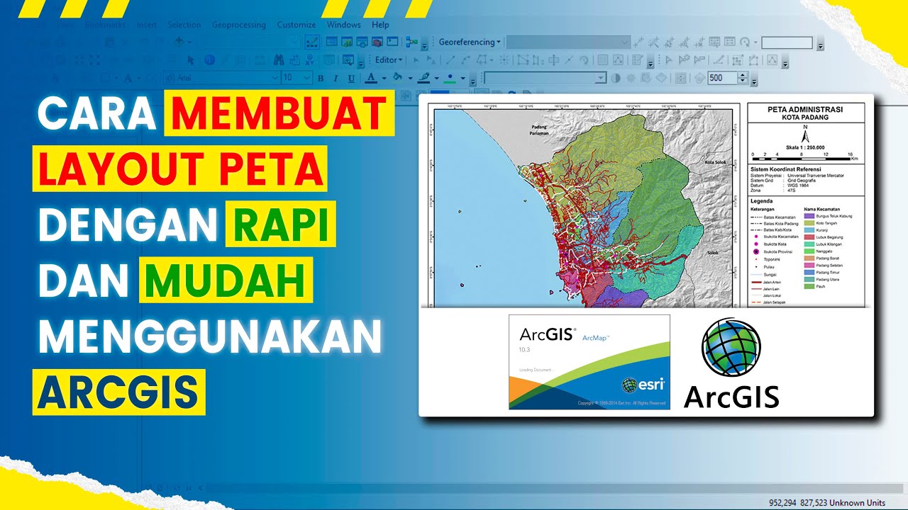 Tutorial Lengkap!! Cara Layout Peta Menggunakan ArcGIS | Full Trick dan ...