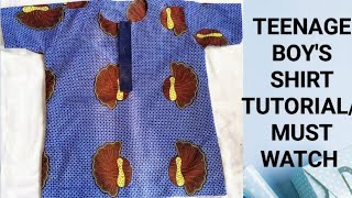 How To Make A Shirt With Front Placket For A Teenage Boy