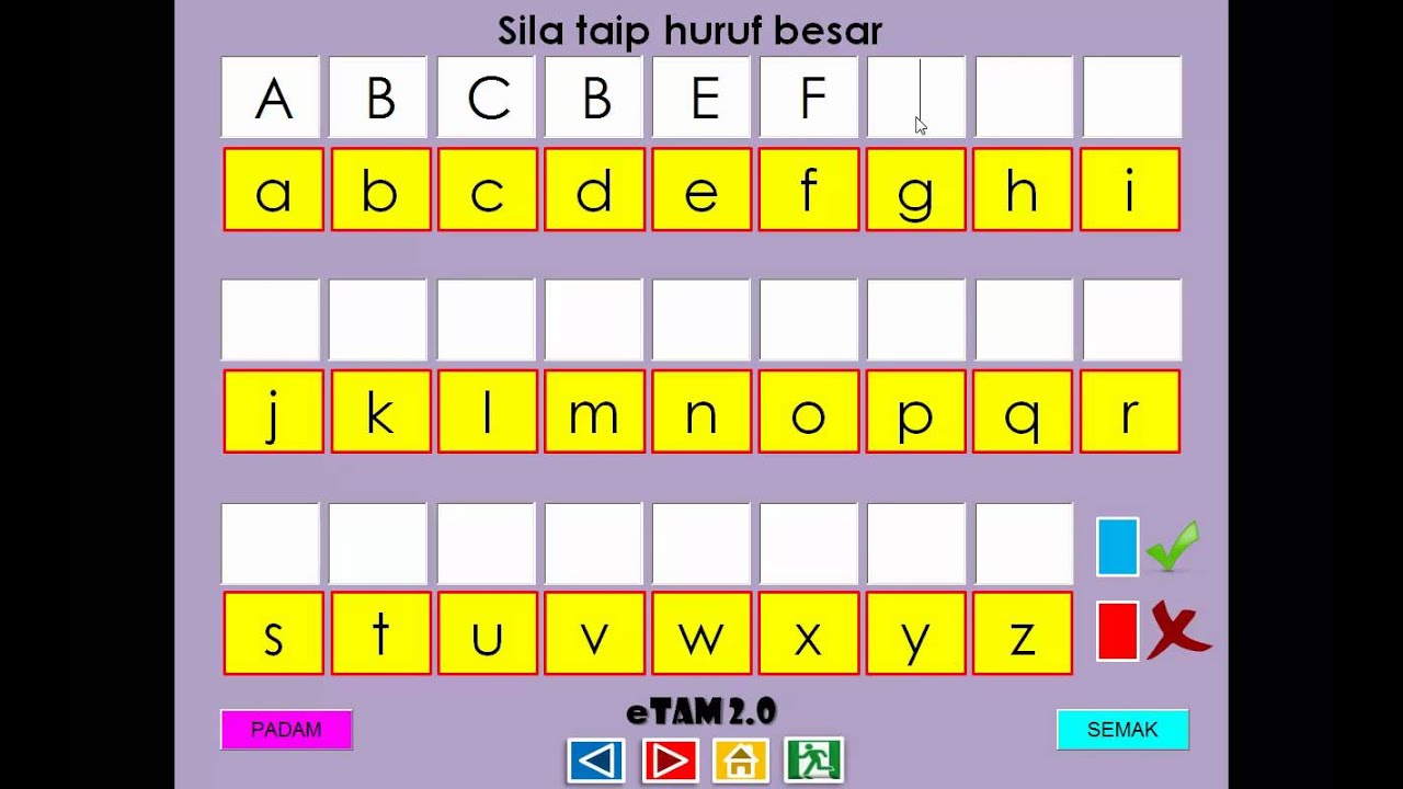 eTAM2 0 HURUF KECIL BESAR YouTube