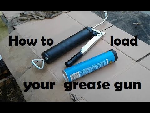 How to load grease into a grease gun - YouTube