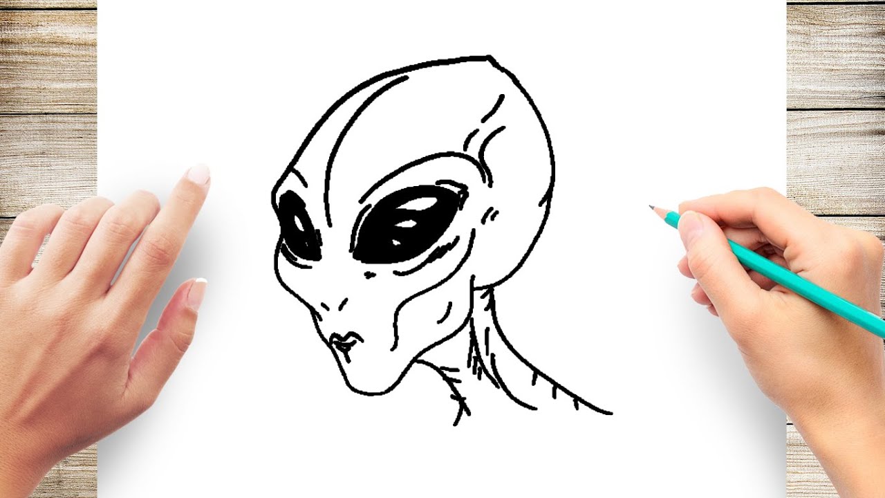 How To Draw A Alien Head