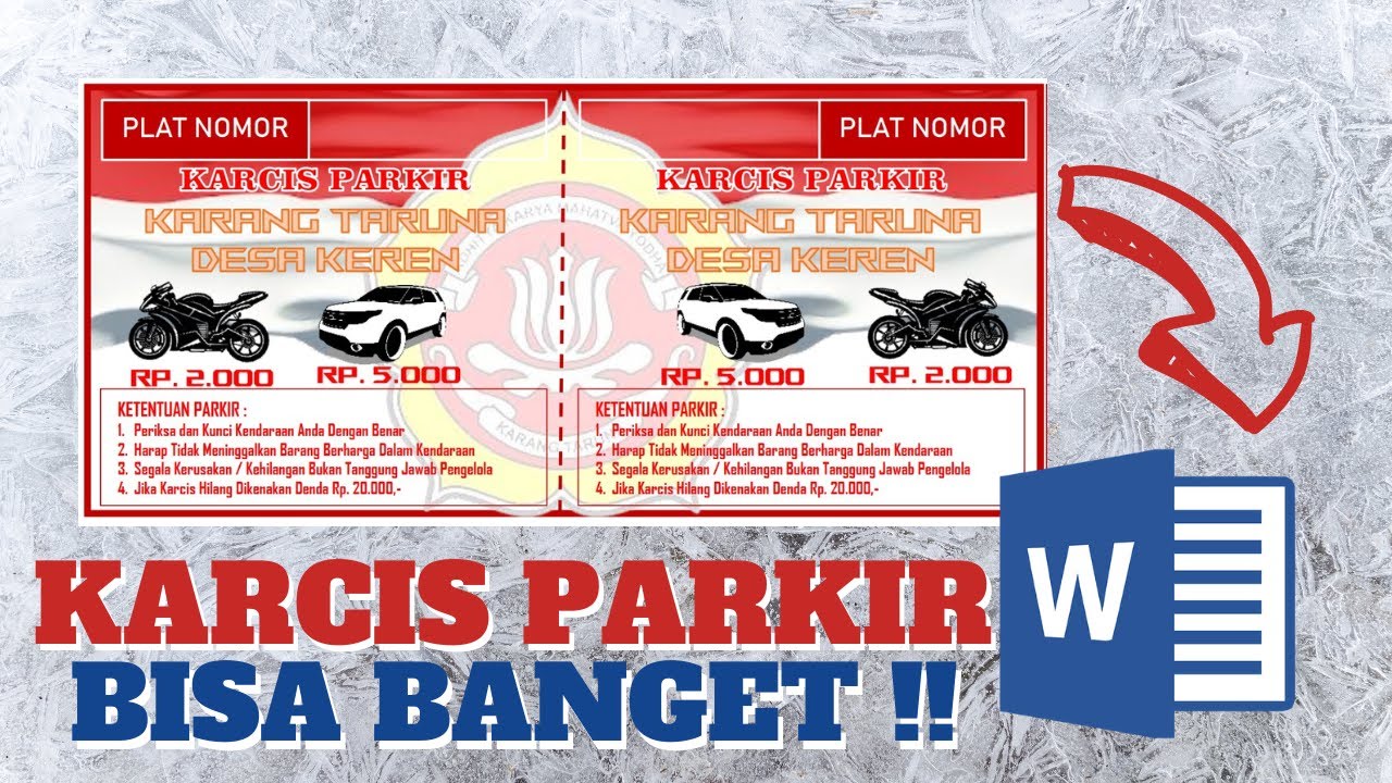 Contoh Desain Karcis Parkir - IMAGESEE