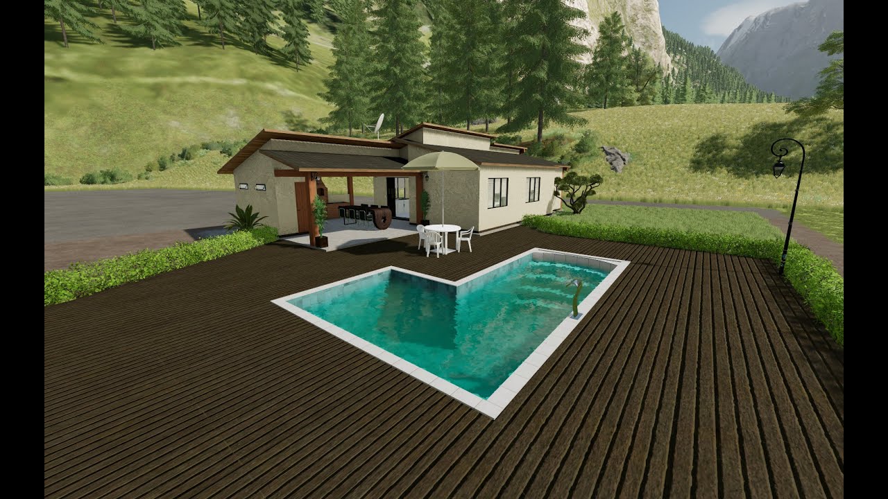 FS22 House With Pool Farming Simulator 25 Mods - YouTube