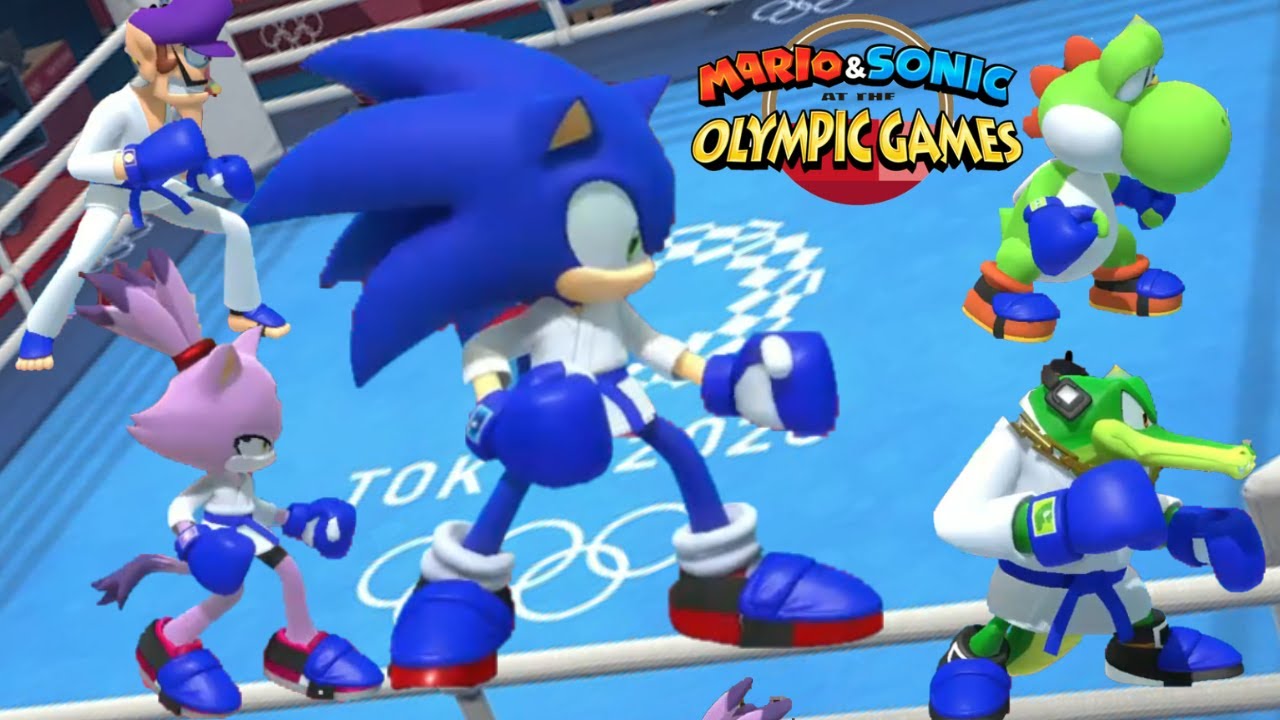 Mario & Sonic Olympic At The Tokyo 2020 Boxing Sonic+Yoshi+Blaze+Vector ...