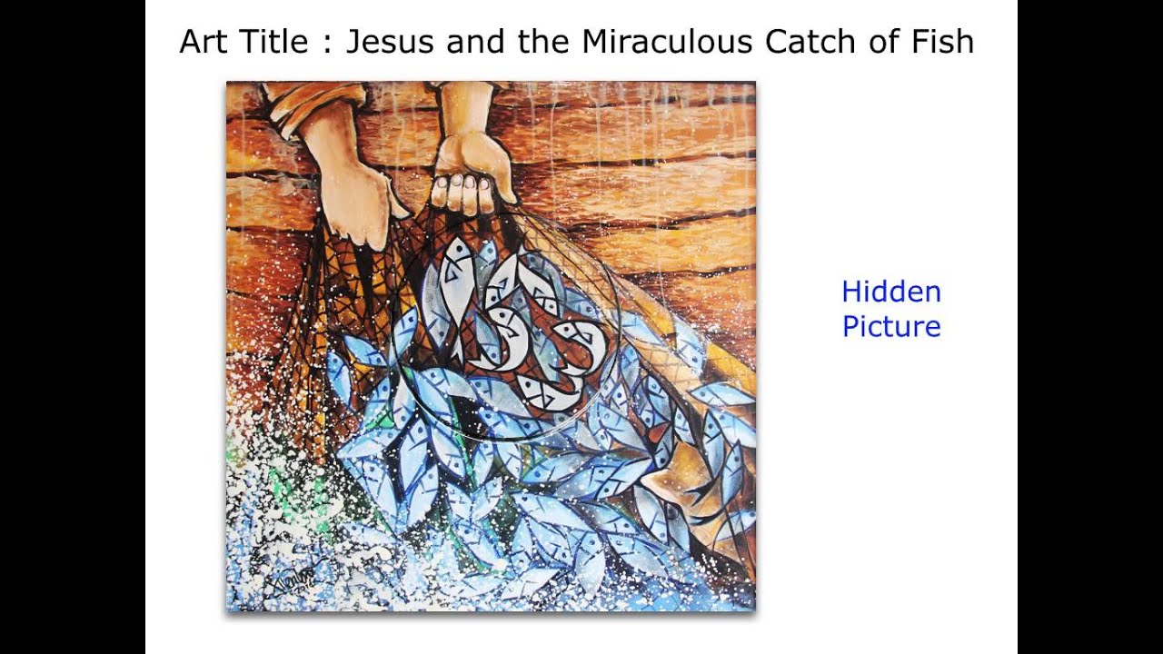 Clip Art Miraculous Catch Of Fish