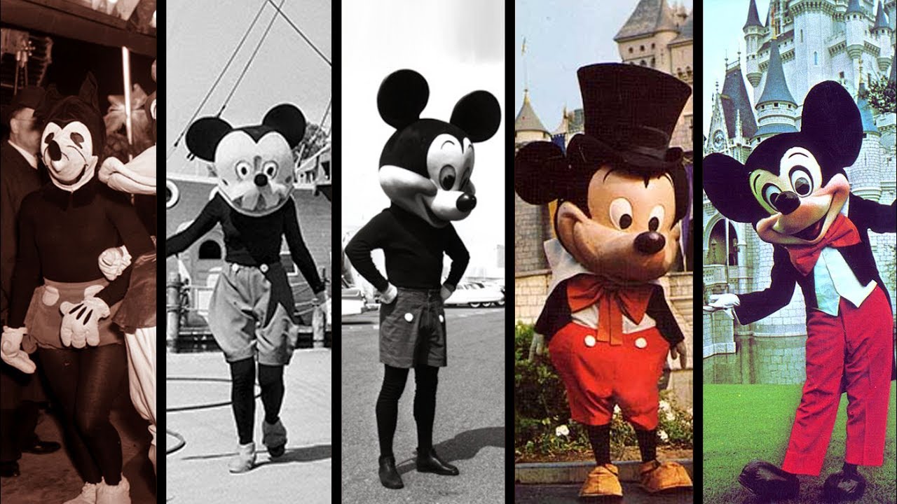 Evolution Of Mickey Mouse In Disney Parks! Disney Theme Park History ...