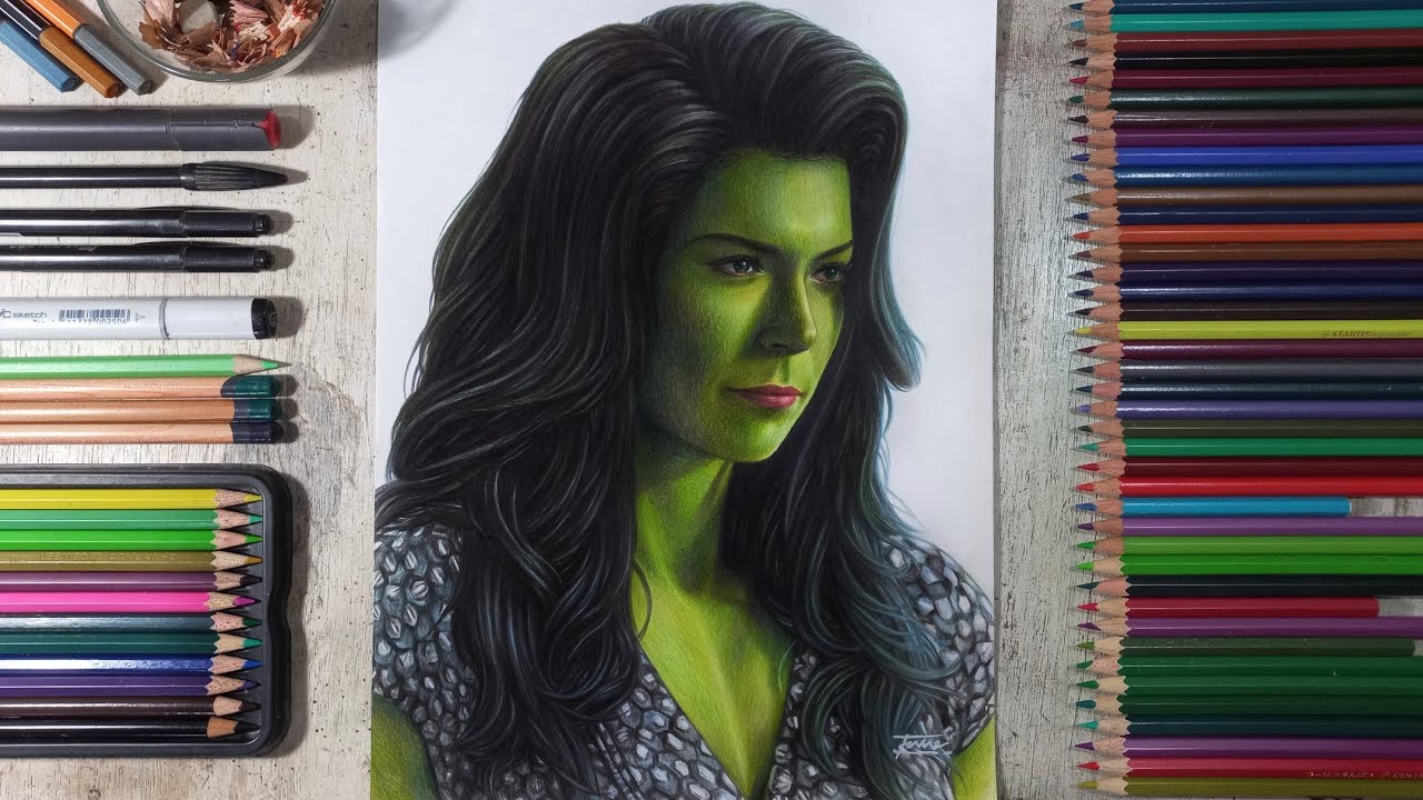 Drawing She-Hulk | Fame Art - YouTube