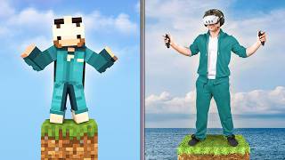 Gerçek Vücudumla Tek Blokta Skyblock Oynadim - Minecraft Full Body Tracking