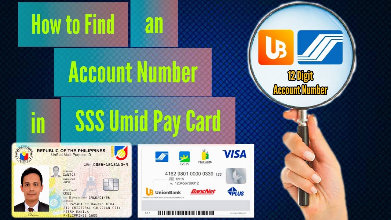 How to Find your Account Number in UnionBank SSS Umid Pay Card || SSS ...