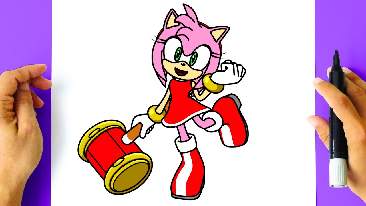 How To Draw Amy Rose Sonic The Hedgehog Youtube | My XXX Hot Girl