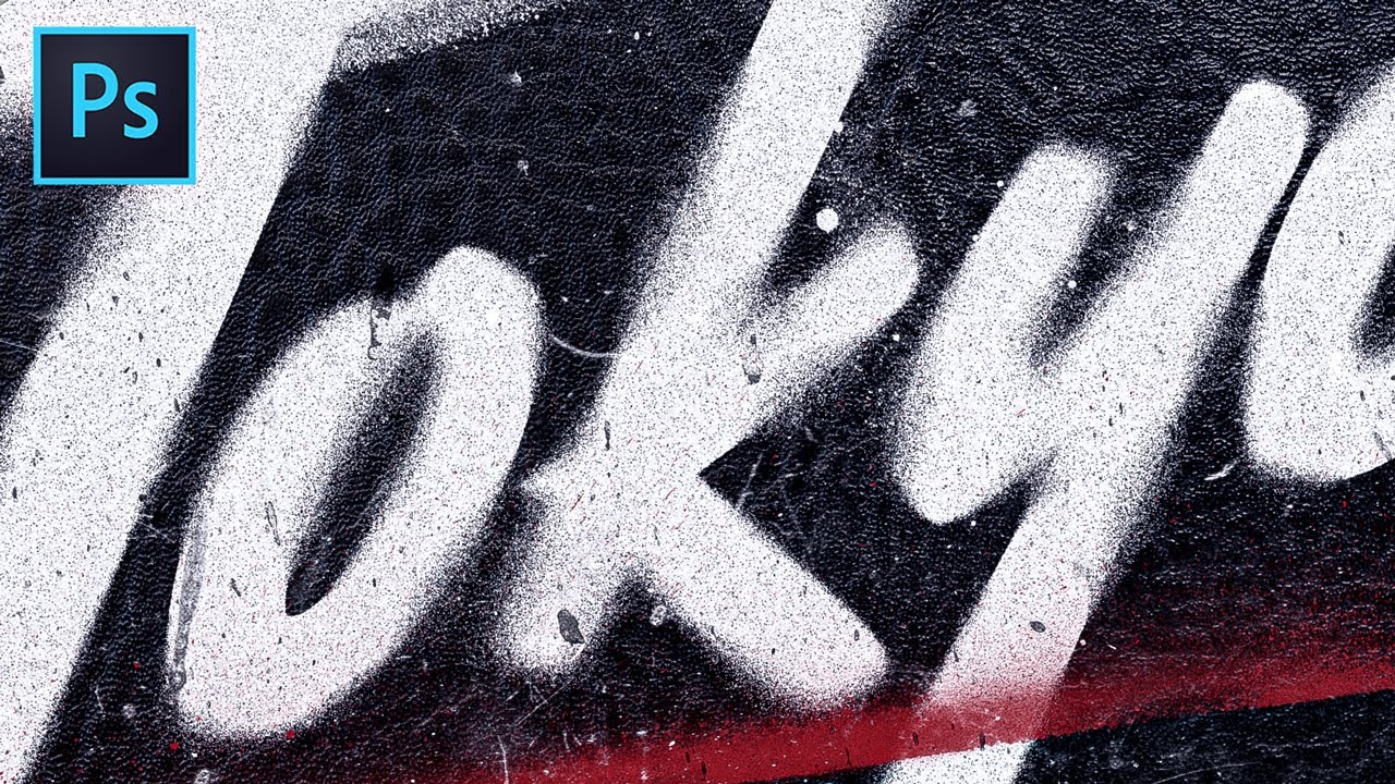 Spray Painted Stencil Text Effect | Photoshop Tutorial with Free ...