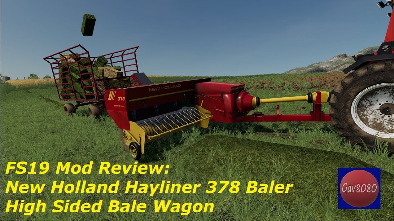 A old new holland bale trailer mod for fs19 - bxeandmore