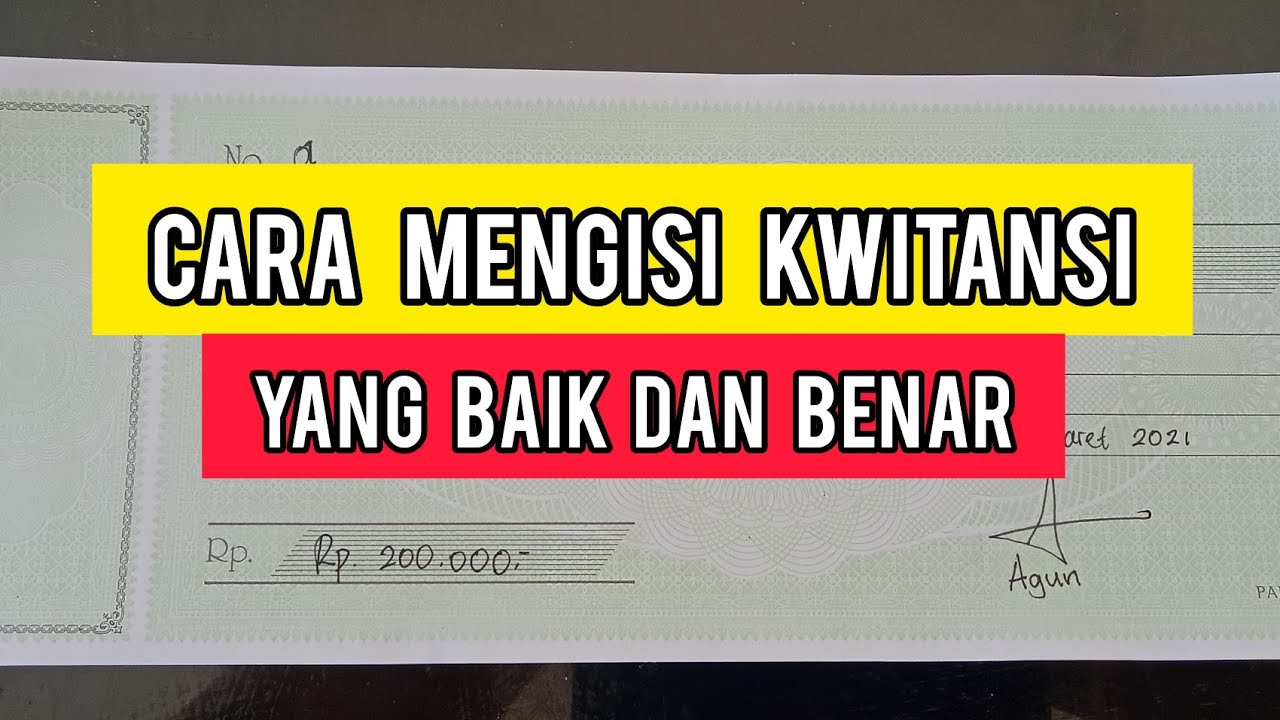 Cara Membuat Kwitansi Pembayaran Yang Baik Dan Benar - vrogue.co