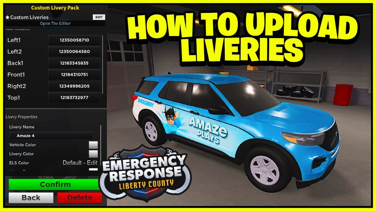 How to CREATE AND UPLOAD LIVERIES in ERLC 2024! (Emergency Response ...