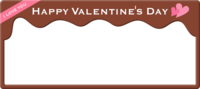 [Valentine illustration] Chocolate frame Decorative frame