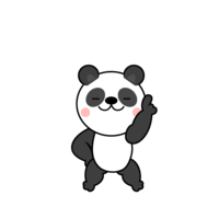 Number one panda character