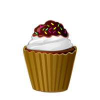 Chocolate whipped cupcake