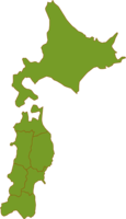 Map of Hokkaido and Tohoku region (vector data)