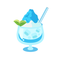 Shaved ice / frappe (blue Hawaii flavor) material