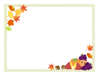 Autumn taste and autumn leaves frame Decorative frame