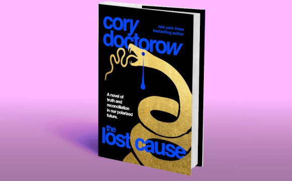A mockup of the hardcover for the Tor books edition of The Lost Cause.
