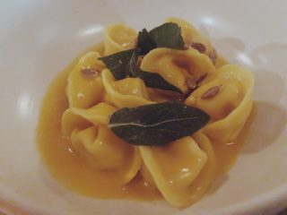 Cappeletti with butternut squash, pepitas, sage, and aged balsamic