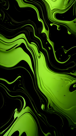 Lime-Green Abstract Liquid [2304×4096]