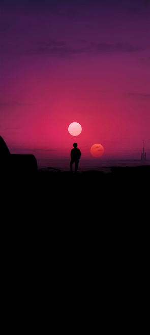 Star Wars — Binary Sunset by Marko Manev [1440×3200]