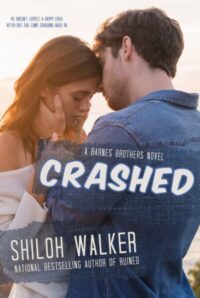 Young man touching brunette girlfriend on beach near sea at sunset Cover for CRASHED Blurb reads: He wasn't looking for a happy ever after, but she came crashing back in