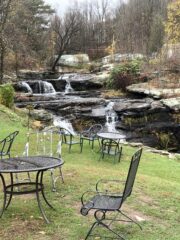 waterfalls at coffee shop