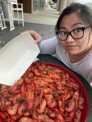 huge bowl of crawfish