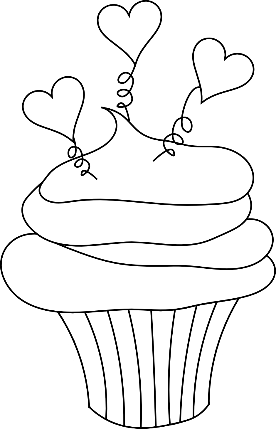 Birthday cupcake coloring pages download and print for free