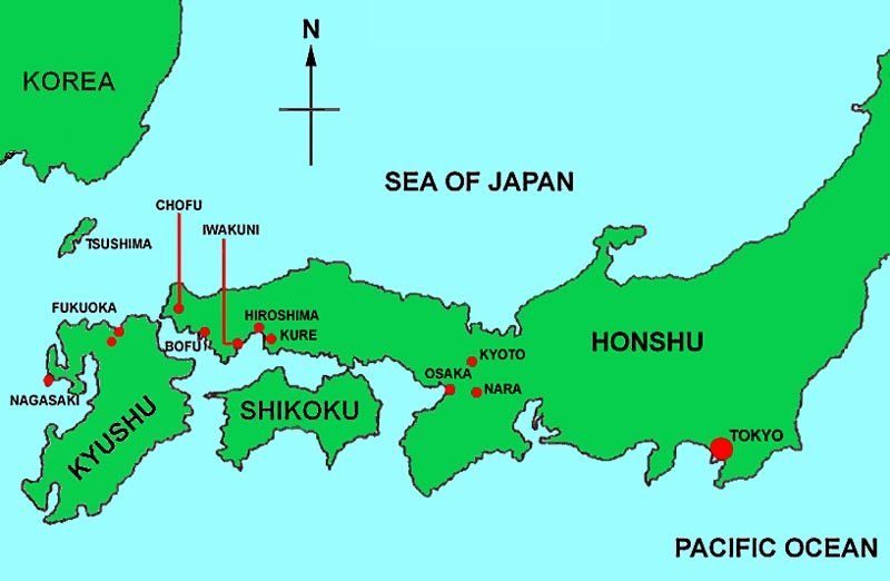 Map Of Japan Iwakuni - Map Worksheets