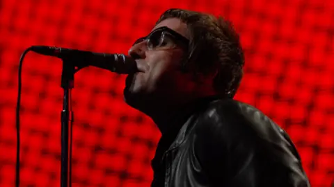 Liam Gallagher of Oasis performs at the Roundhouse in London in 2008