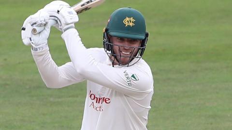 Ben Slater batting for Nottinghamshire