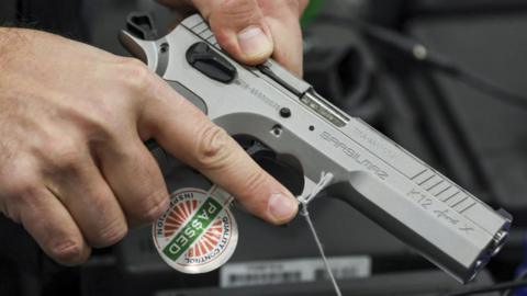 Gun at a gun show in Virginia