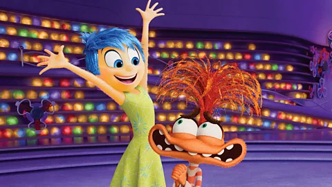 The characters Joy and Anxiety in the Pixar film Inside Out 2 (Credit: Disney)