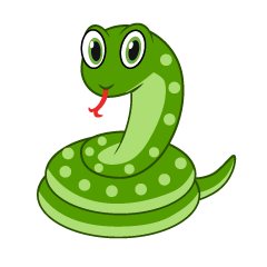 Coiled Cute Snake