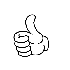 White Thumbs Up