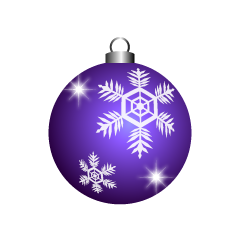 Purple Christmas Ornament