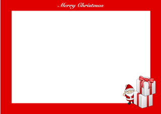 Santa gift Christmas border