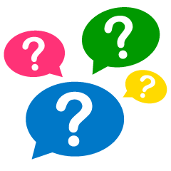 Colorful Question Mark Speech Bubbles