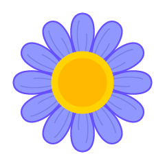 Cute Blue Daisy