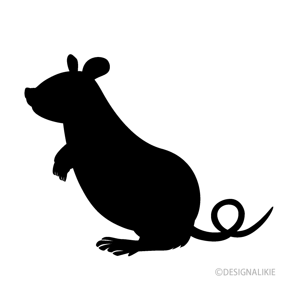 Standing Mouse Black and White