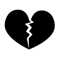 Broken Heart Silhouette